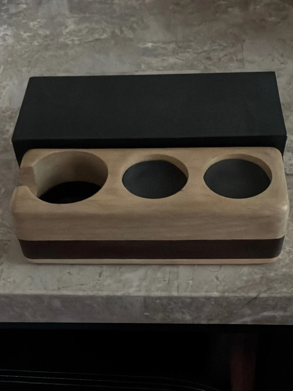 LEAVITT BAY Wooden Espresso Cup & Tamper Holder